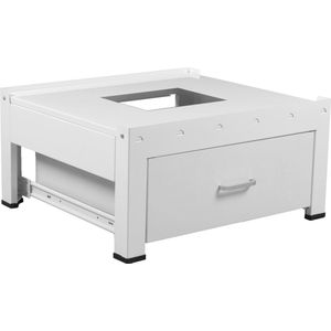 Wasmachine verhoger Ard, verstelbaar, met houten lade, wit