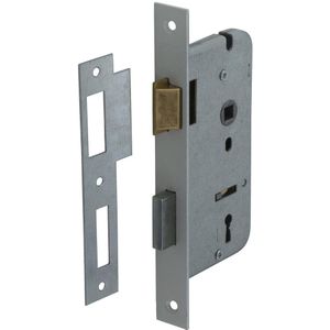 Nemef 66/2 rechts - Slot afsluitbaar met sleutel - Voor binnendeuren - Doornmaat 50mm - Met sluitplaat - Met 2 sleutels