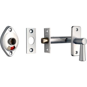 Insteekgrendel - Kunststof - Aluminium - Nemef - Nemef 2705/4 wc-afsluitbaar met kleurenschijf, doornmaat 50 mm