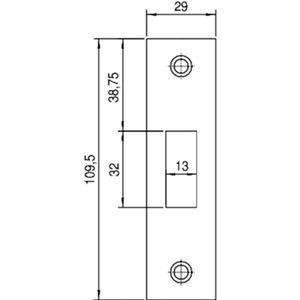 Nemef Sluitplaat P4328/17T Kast RVS