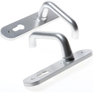 Nemef - PC 72 - Deurkruk op Schild - Aluminium - Afgeronde Schilden