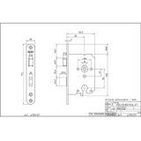 Nemef Veiligheidsslot met kom 4119/27-50 RH - SKG** - Hartafstand 55 mm