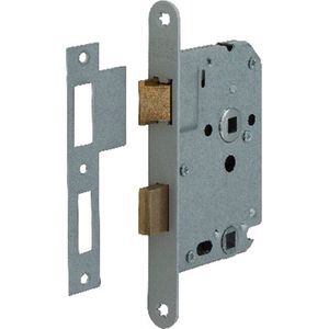 Nemef 1264 Toilet/badkamerdeurslot | DM50mm | WC63mm | krukgat 8mm | voorplaat RVS 20x174mm afgerond | messing dag- en nachtschoot | DR 1+3/2+4 - 9126417531