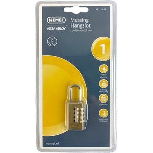 Nemef hangslot cijferslot