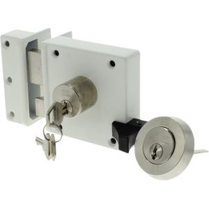 Nemef - 4154 - Veiligheidsoplegslot - Wit Gelakt - Staal - 3 Sleutels