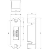Nemef - Loopslot - Zwart - Afgerond - Magneet