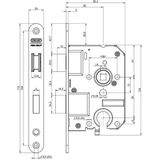 Nemef - Cilinderslot - Zwart - 55 mm - Magneet
