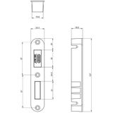Nemef - Cilinderslot - Zwart - 55 mm - Magneet