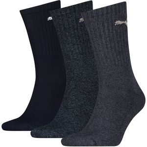 PUMA 3 paar uniseks sneakersokken navy M
