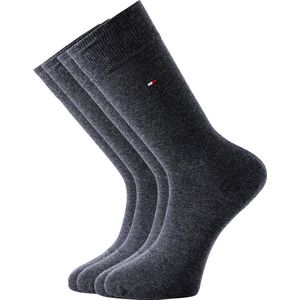 Tommy Hilfiger - Klassieke Herensokken - Antraciet - Katoen - 2 Paar