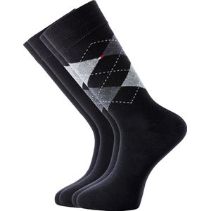 Tommy Hilfiger - Heren Sokken - Set van 2 - Katoen - Zwart