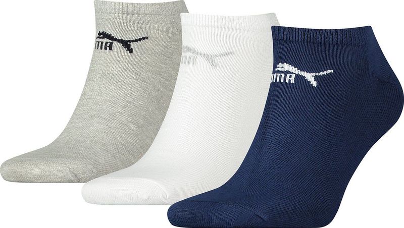 Puma Unisex Sneaker Sokken Plain - Navy - (3-Pack)