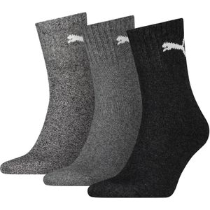 Puma - Sportsokken - Grijs - Korte Schacht - 3-pack - Unisex - Katoen - Comfort