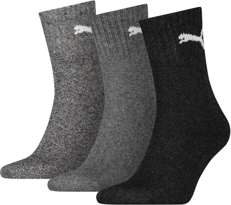 Puma - Crew Sport Sokken - Katoen - Antraciet - 3-Pack
