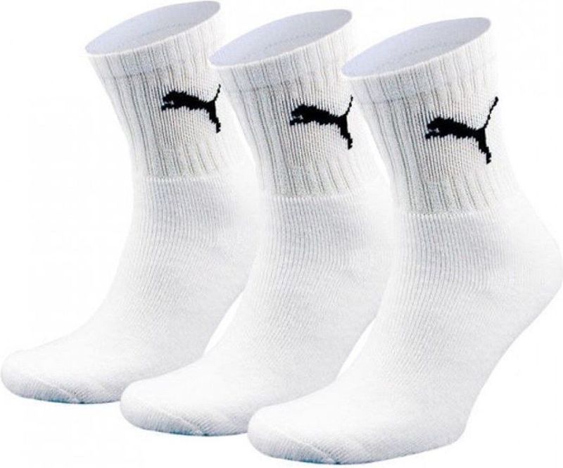 Puma Set van 3 Paar Uniseks Korte Sokken - Wit