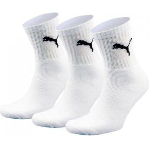Puma - Crew Sport Sokken - 3-Paar - Katoen - Wit/Zwart
