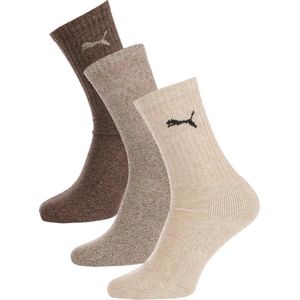 Puma - Sportsokken - Antraciet - 3-Pack - Katoen - Badstof Zool