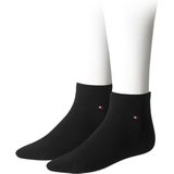Tommy Hilfiger Sokken Quarter met Logo - set van 2 Zwart