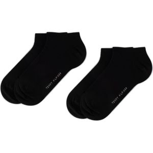 Tommy Hilfiger - Sneakersokken - Zwart - Katoen - Verpakt per 2 Paar