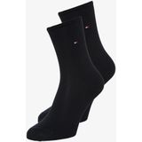 Tommy Hilfiger - Klassieke Damessokken - Zacht Katoen - Black - Per 2 Paar