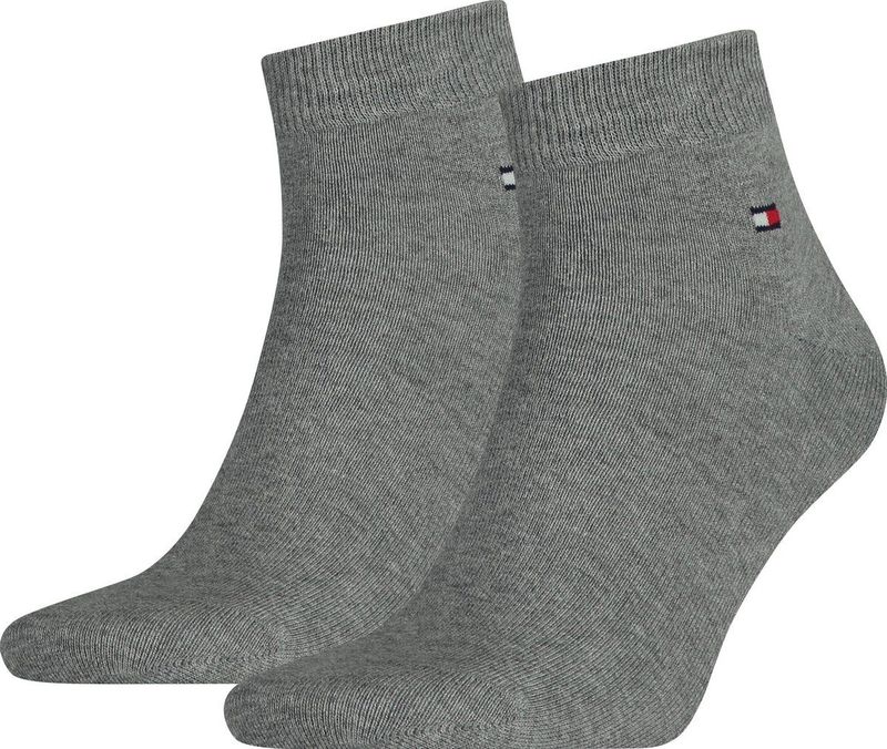 Tommy Hilfiger - 2-Pack Quartersokken - Grijs - Heren