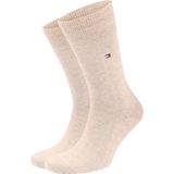 Tommy Hilfiger - Klassieke Herensokken - Light Beige - Katoen - 2 Paar