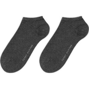 Tommy Hilfiger - Middle Grey Melange - Enkelsokken - 2 Stuks