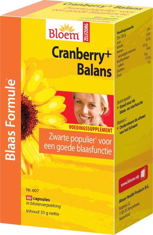 Bloem Cranberry+ Balans Capsules 60st