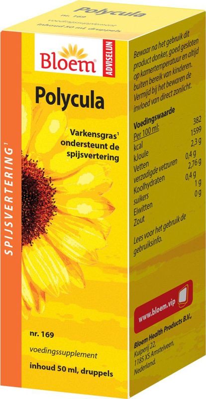 Polycula - Druppels - Varkensgras - 50% Alcohol - 30ml