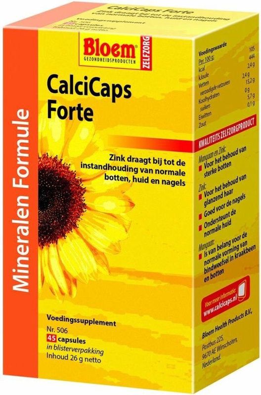 Bloem Calcicaps forte botten huid & nagels 45 capsules