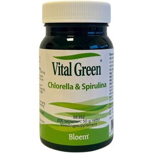 Bloem - Vital Green - Chlorella & Spirulina Tabletten - 200 Stuks - Voedingssupplement