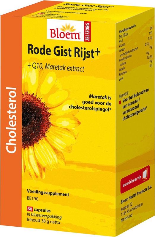 Bloem - Rode Gist Rijst Plus - Capsules - Voedingssupplement