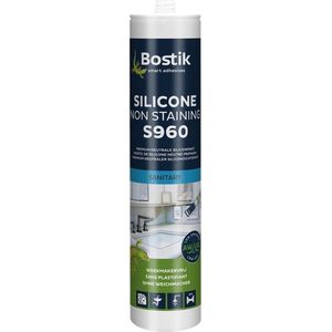 Bostik  Sanitairkit S960 Sil. N-Staining Grijs Koker