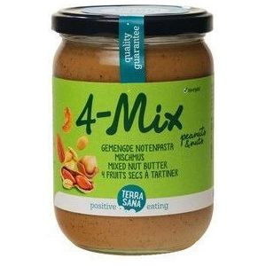 4 mix gemengde notenpasta zonder zout bio
