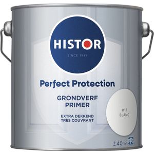 Histor Perfect Protection Grondverf - Primer Verf voor Buiten - Weerbestendige Houtverf met UV bescherming - Ideaal voor Deuren en Kozijnen - Wit - 2.5 L
