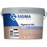 Sigma - Sigmacryl DGL Matt - Verf - Wit - Inhoud 2,5 Liter