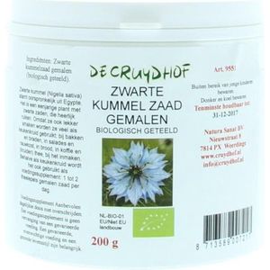 Cruydhof - Zwarte Kummelzaad Poeder - Biologisch - 100 Gram