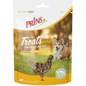 10x Prins Treats Mini Hondensnacks Kip 120 gr