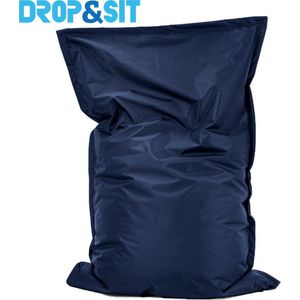 Drop & Sit Zitzak Nylon - Donkerblauw - 100 x 150 cm - binnen en buiten