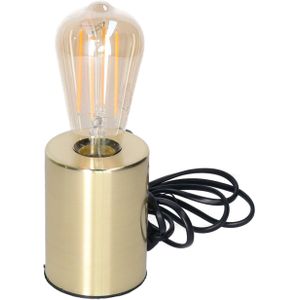 Anna's Collection Tafellamp Goud - 7.5 x 7.5 x 10 cm - inclusief Retro LED lamp