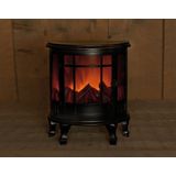 Anna's Collection LED sfeerhaard - zwart - L30 x B16 x H35 cm - open haard - verlichting