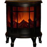 Anna's Collection LED sfeerhaard - zwart - L30 x B16 x H35 cm - open haard - verlichting