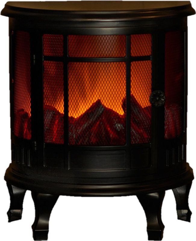 Anna's Collection LED sfeerhaard - zwart - L30 x B16 x H35 cm - open haard - verlichting