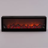 Anna's Collection LED sfeerhaard - lantaarn - zwart - L60 x B10 x H20 cm - open haard - verlichting