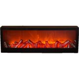 Anna's Collection LED sfeerhaard - lantaarn - zwart - L60 x B10 x H20 cm - open haard - verlichting