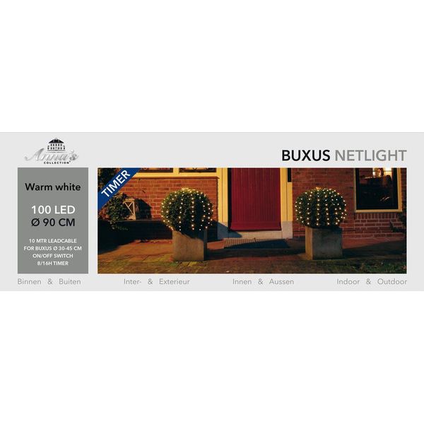 Aolupal Zonne-netverlichting – 100 LED Lampjes, 8 Modi, Voor Struiken En Tuin