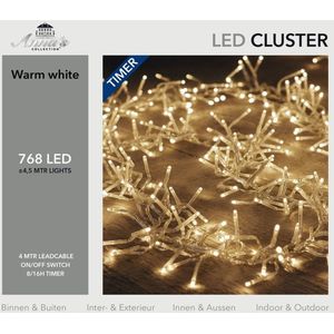 Anna's Collection Clusterverlichting - timer - 768 warm witte leds - 4,5M