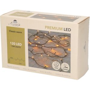 Anna's Collection Lichtsnoer - 120 LEDs - 12 M - warm - met timer en dimmer
