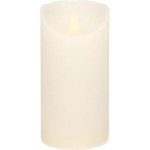 Anna's Collection Led kaars/stompkaars - wit - H15 x D7,5 cm - wax - bewegende vlam
