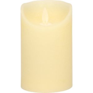 Anna's Collection Led kaars/stompkaars ivoor wit H12,5 x D7,5 wax bewegende vlam
